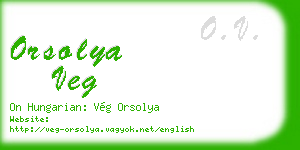 orsolya veg business card
