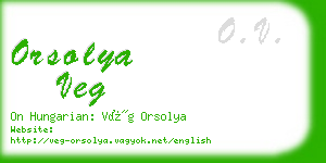 orsolya veg business card